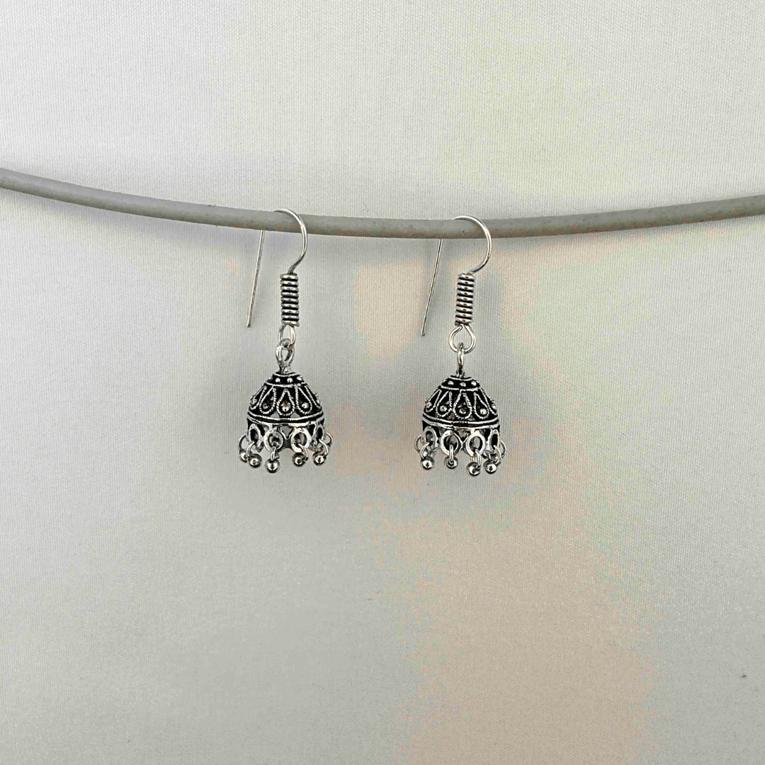 Arya Rustic  Earrings Silver