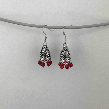 Isha Tubular Earring Blood Red