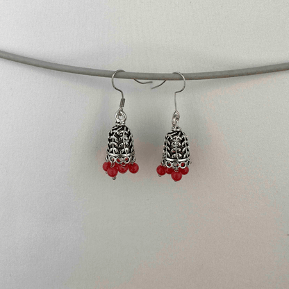 Isha Tubular Earring Red