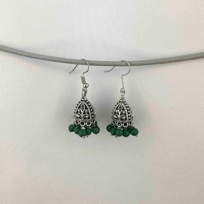 Isha Ornate Earrings Green