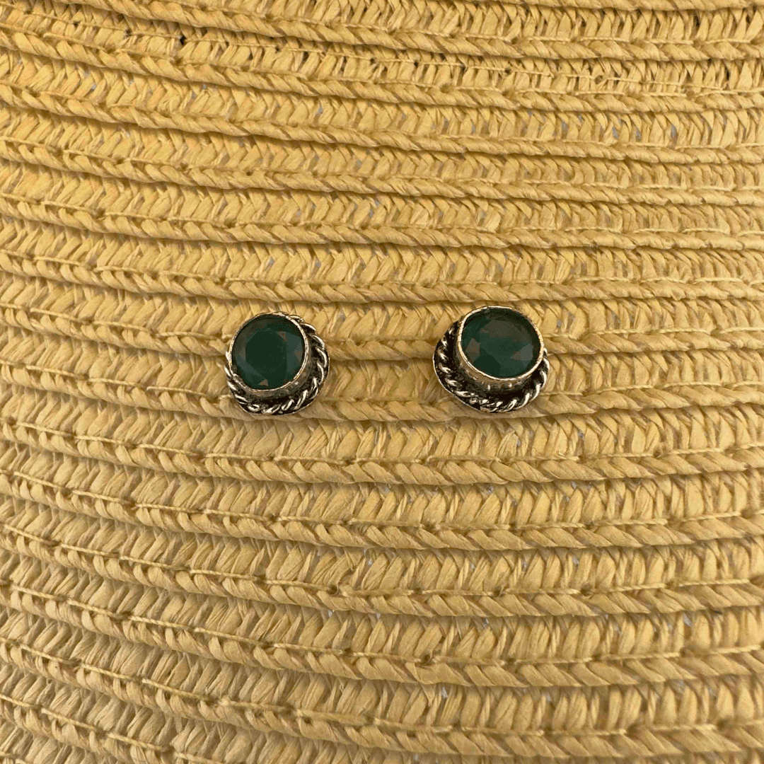 Rustic Studs Brushed Green