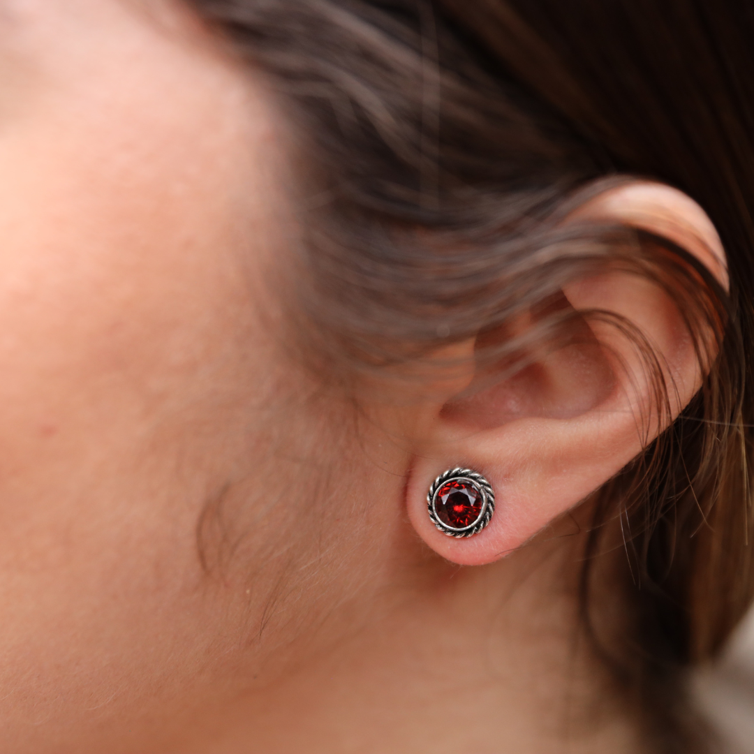 Rustic Studs Blood Red