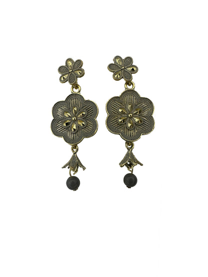 Desert Flower Earring Rustic Gold