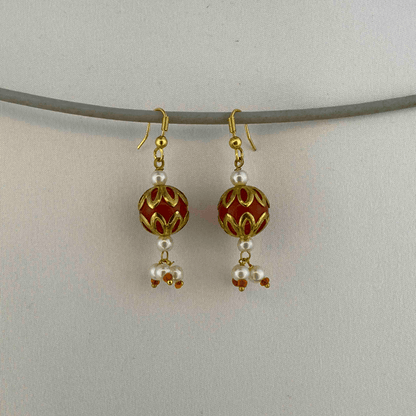 Sana Earrings Red