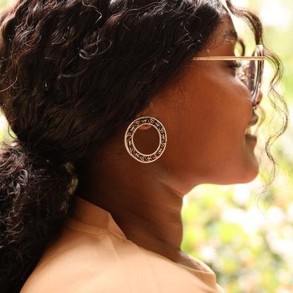 Indie hoop studded earring