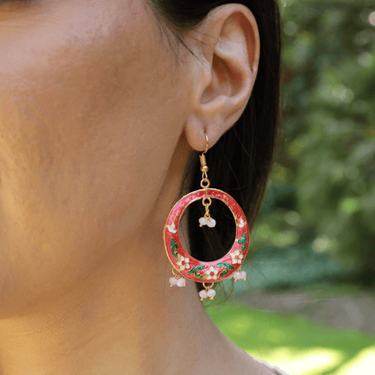 Colourful Crescent Earring