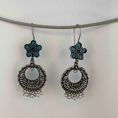 Devi Traditional Earrings Blue