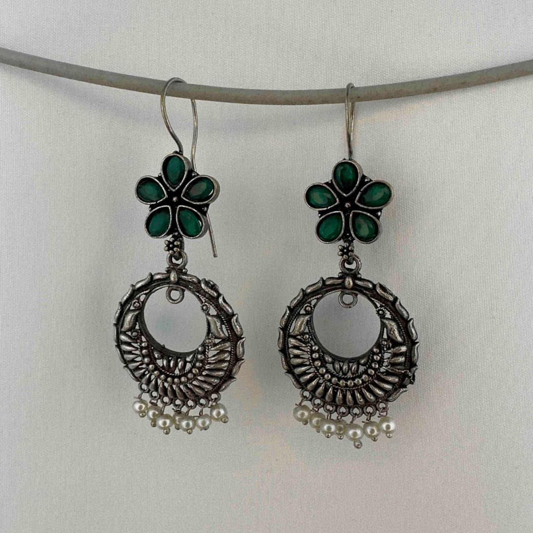 Devi Traditional Earrings Green