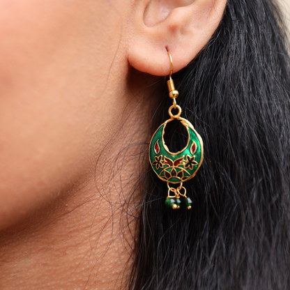 Chand Earring Green