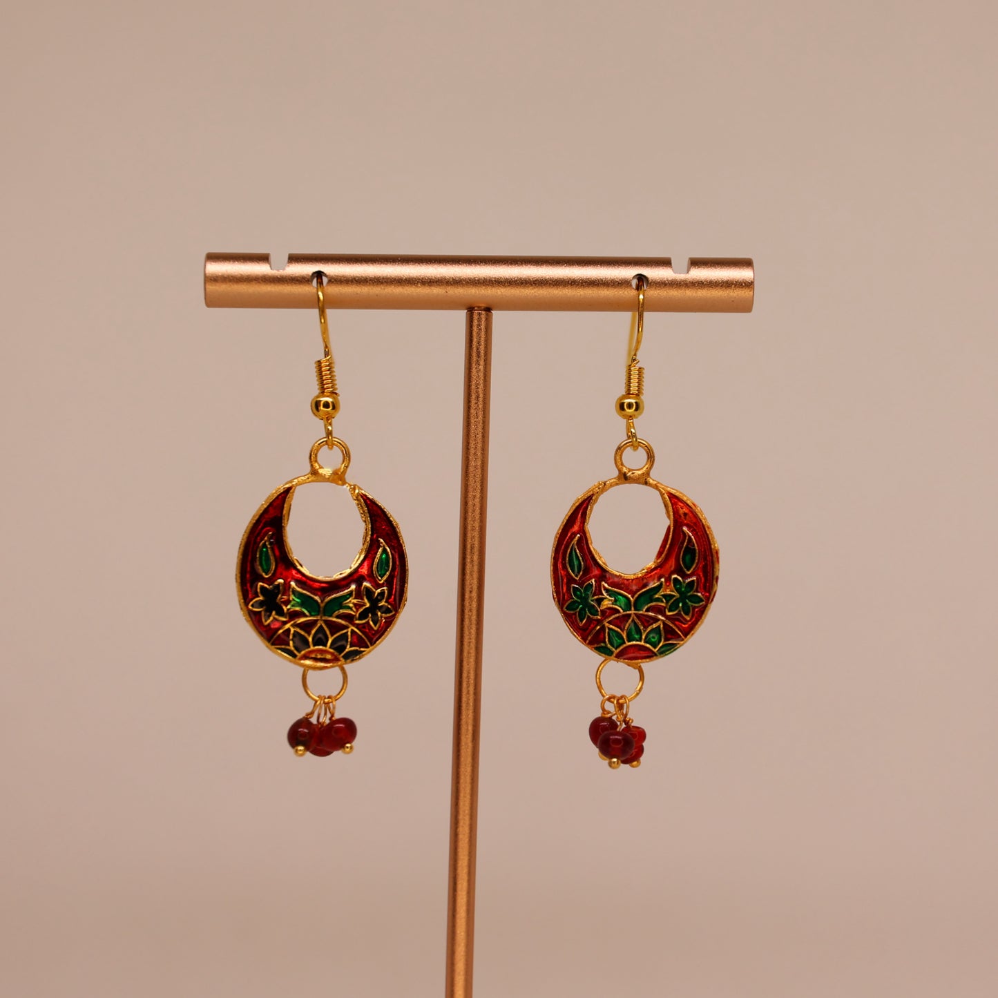 Chand Earring Red